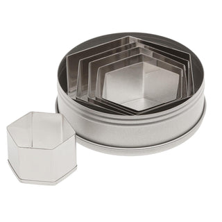 6 Piece Hexagon Cutter Set : Stainless Steel