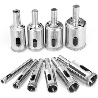 Diamond Hole Saw : 10 Piece Set Glass and Ceramics