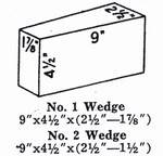 High Heat Hardbrick FireBrick #2 Wedge 2.5"